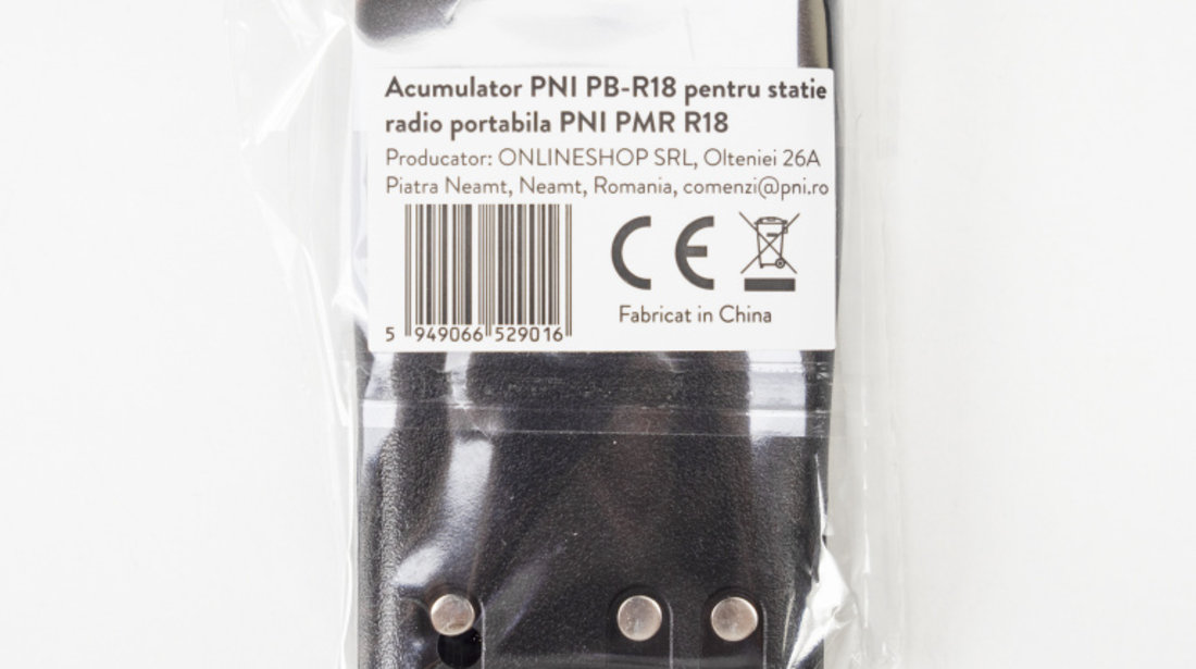 Acumulator PNI PB-R18 pentru statie radio portabila PNI PMR R18, Li-Ion, 1600mAh, 7,4V PNI-PB-R18