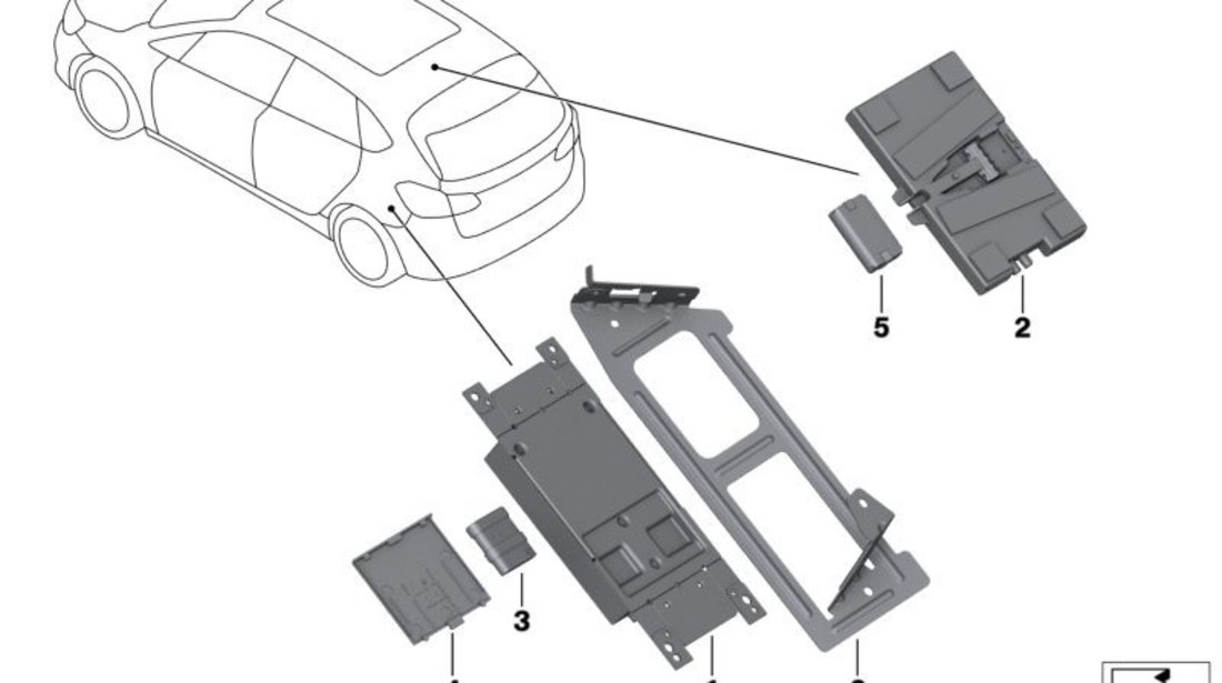Acumulator telematic antena BMW X5 F15 (2013-2018) G11, G12 cod 9361678 / 936167803