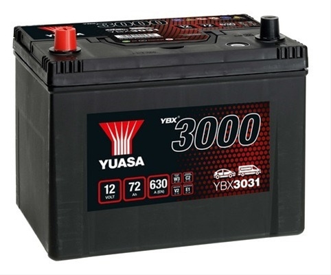 Acumulator Yuasa 3000 Asia 12v 72ah 630a 258x174x225 +stanga Toyota YBX3031