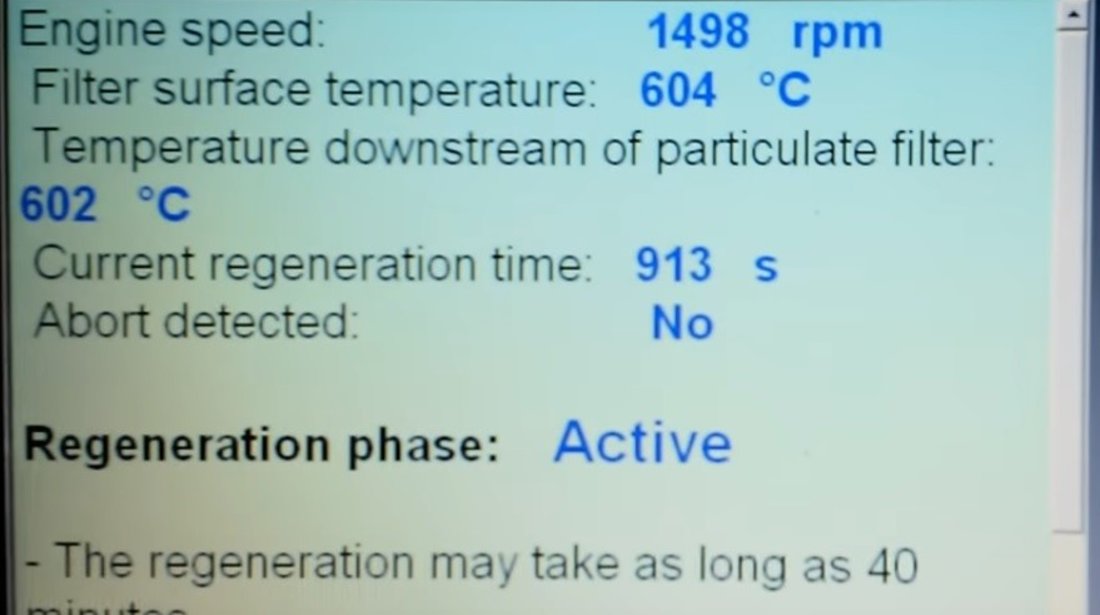 Adaptare Initializare Resetare filtru de particule DPF / FAP