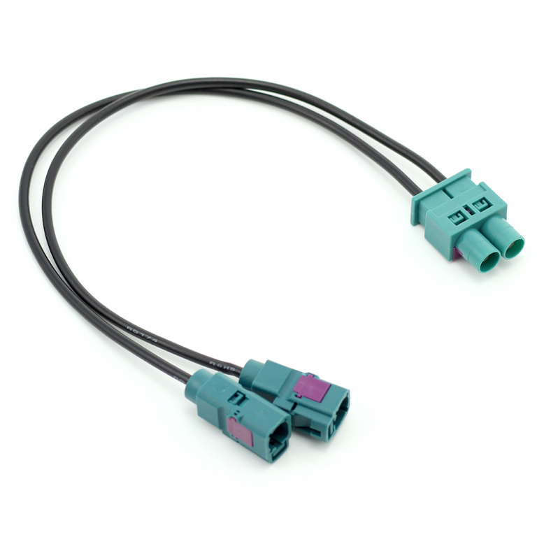 Adaptor antenă Double-FAKRA(tată) -> 2 x Fakra-Z(mamă) AUDI - MERCEDES-BENZ - SEAT - SKODA - VW CITROEN - PEUGEOT - RENAULT CSA-21A