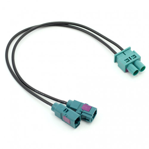 Adaptor antenă Double-FAKRA(tată) -> 2 x Fakra-Z(mamă) AUDI - MERCEDES-BENZ - SEAT - SKODA - VW C...