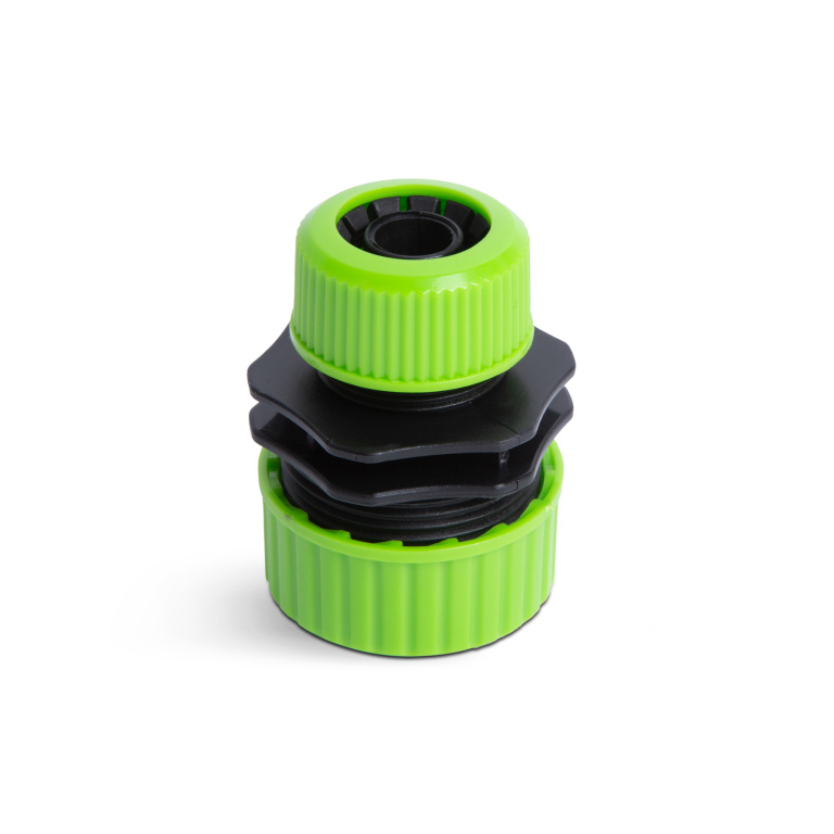 Adaptor conector pentru furtun - 1/2\' - 3/4\' - plastic - verde/negru 11667