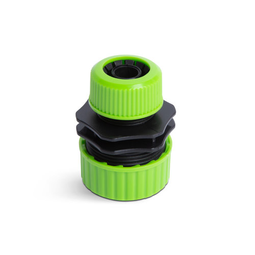 Adaptor conector pentru furtun - 1/2\' - 3/4\' - plastic - verde/negru 11667