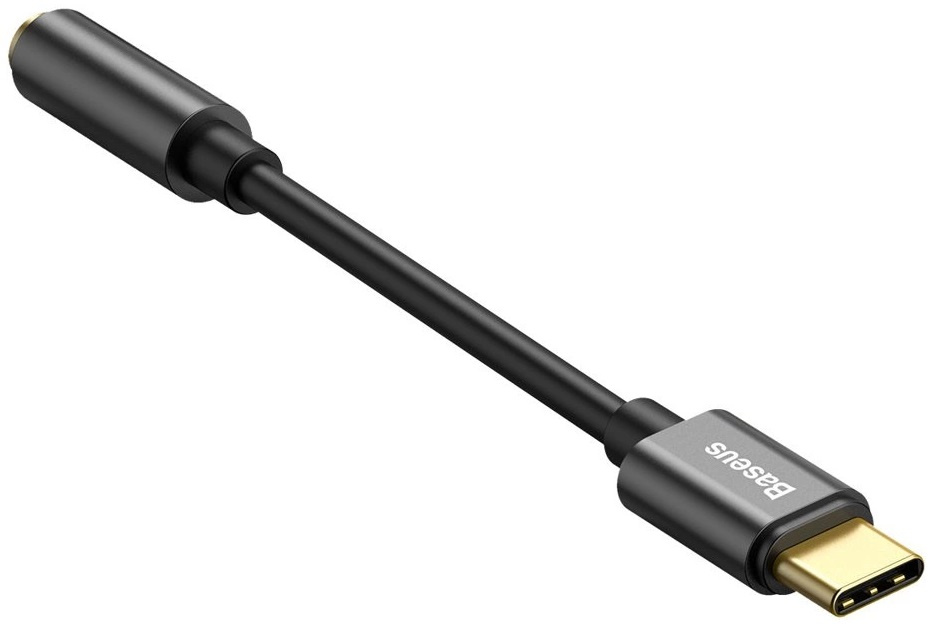 Adaptor Pentru Căști Baseus L54 USB-C La Mufă Audio Jack 3,5mm DAC 24 Biți 48KHz Negru CATL54-01