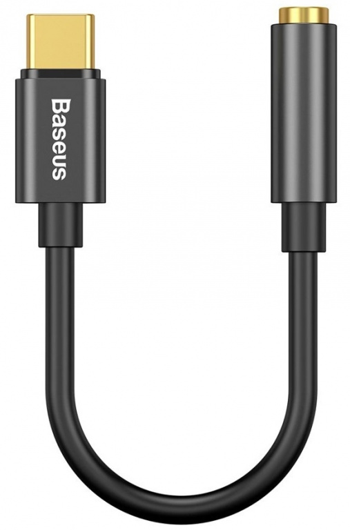Adaptor Pentru Căști Baseus L54 USB-C La Mufă Audio Jack 3,5mm DAC 24 Biți 48KHz Negru CATL54-01