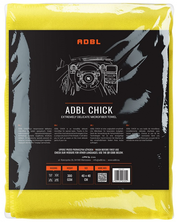 Adbl Chick Laveta Microfibra Foarte Delicata 40x40cm 300gsm Galben ADB000384