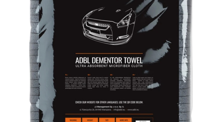 Adbl Dementor Towel Laveta Prosop Uscare Auto 60x90CM 900GSM ADB000120
