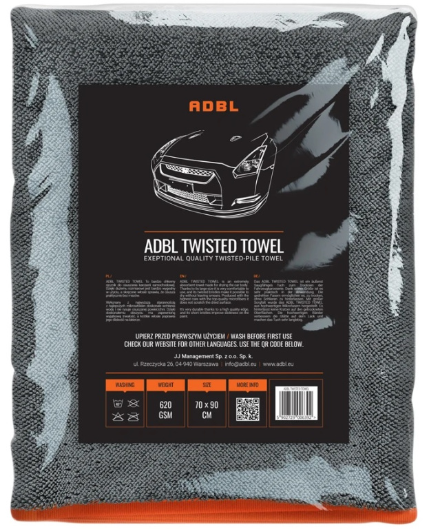 Adbl Twisted Towel Laveta Prosop Uscare Auto 70x90CM 620GSM ADB000460