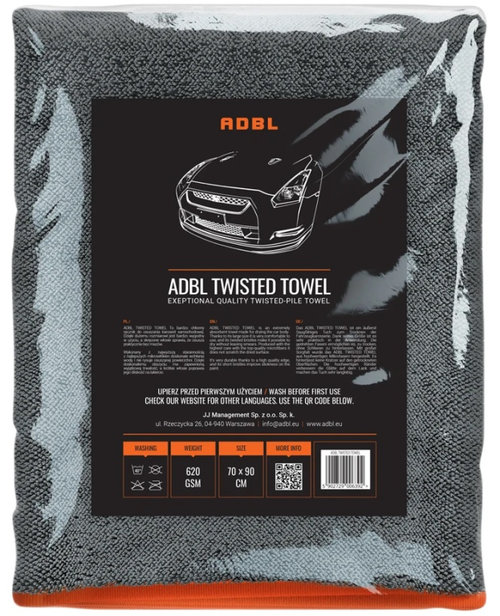 Adbl Twisted Towel Laveta Prosop Uscare Auto 70x90CM 620GSM ADB000460