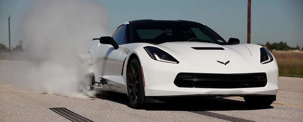 Adio anvelope! Noul Chevy Corvette ne incanta privirile cu un burnout maiestuos