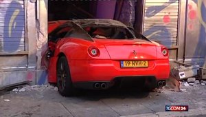 Adio, Ferrari: Un 599 GTB a fost distrus de un valet in Roma