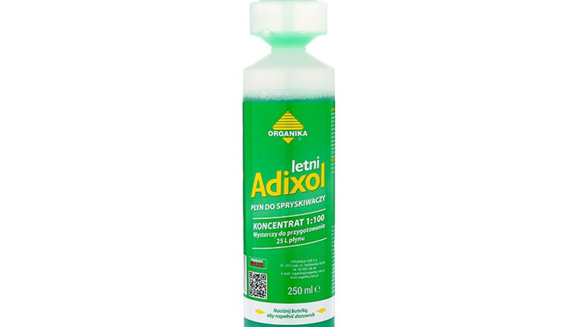 Adixol Concentrat Lichid Pentru Spălarea Parbrizului De Vară 1: 100, 250 Ml Pentru 25 Litri OG-00641