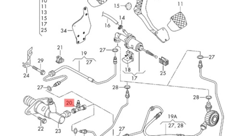 Aerisitor conducta ambreiaj 1K0721468A Vw Passat B7 2.0 TDI 2012 CFFB OEM 1K0721468A