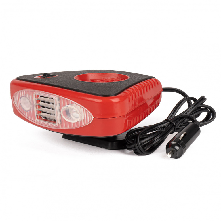 Aeroterma Auto 3in1, Pentru Ventilatie, Incalzire Sau Dezaburire Geam Auto 12V, 150W, Cu Lanterna Amio 01326