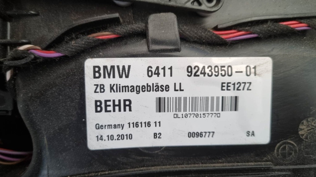 Aeroterma + rezistenta trepte BMW Seria 5 F11 530i coduri : 9220847 / 9243950