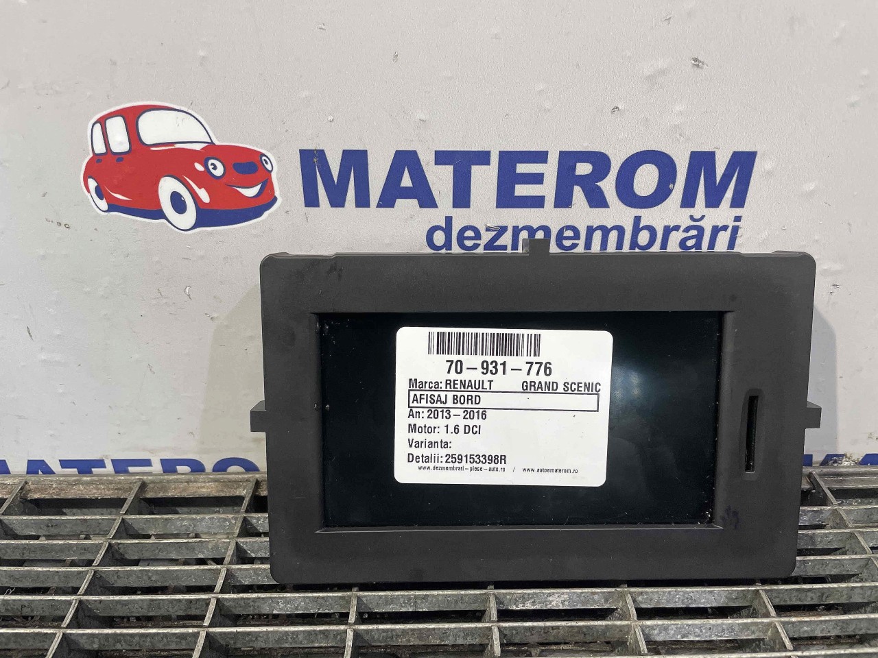 AFISAJ BORD RENAULT GRAND SCENIC 1.6 DCI - (2013 2016)