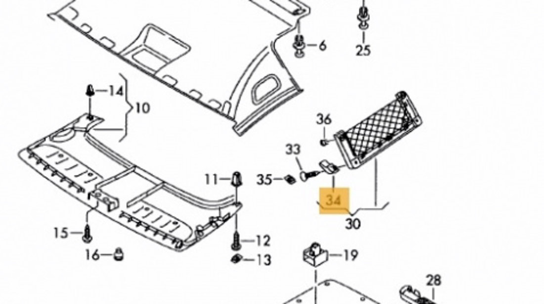 Agatator Haine Oe Volkswagen Caddy 3 2004-2010 2K0857629Y20