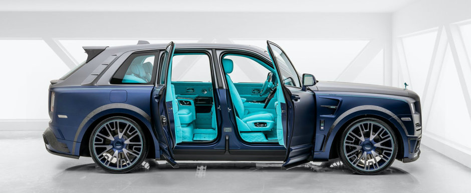 Ai un Rolls-Royce Cullinan si iti place turcoazul? Da-l pe mana celor de la Mansory si ar putea arata asa Ai un Rolls-Royce Cullinan si iti place turcoazul? Da-l pe mana celor de la Mansory si ar putea arata asa