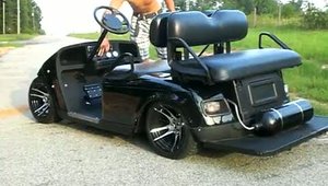 Air bagged golf cart