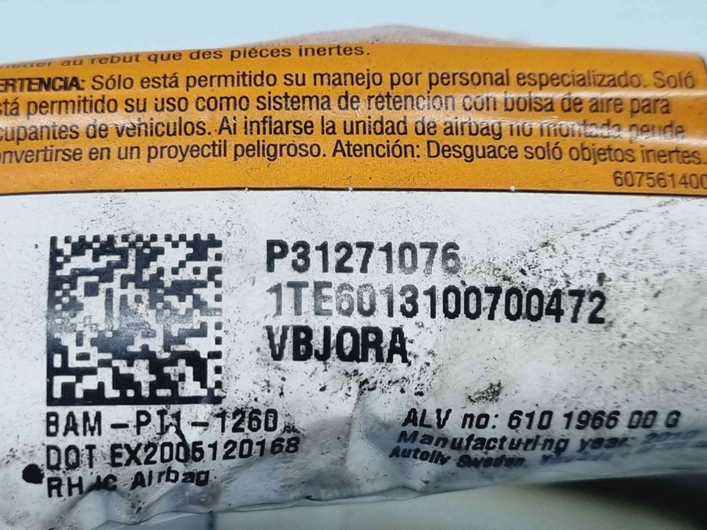 Airbag cortina dreapta Volvo C30 Coupe Facelift Rdesign [Fabr 2006-2013] P31271076