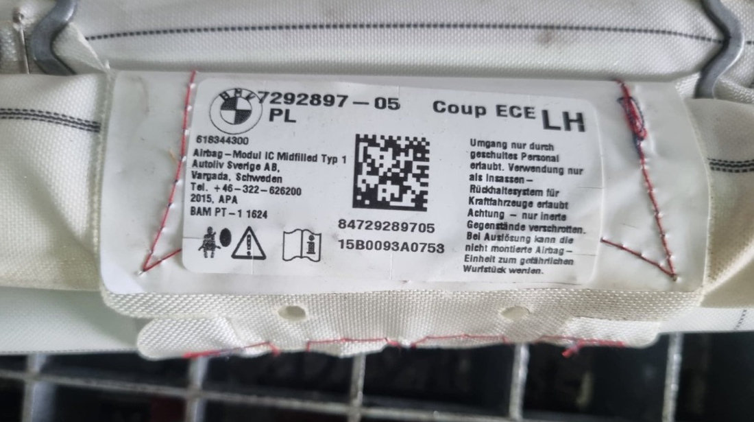 Airbag cortina stanga BMW Seria 2 F22 LCI cod piesa : 7292897