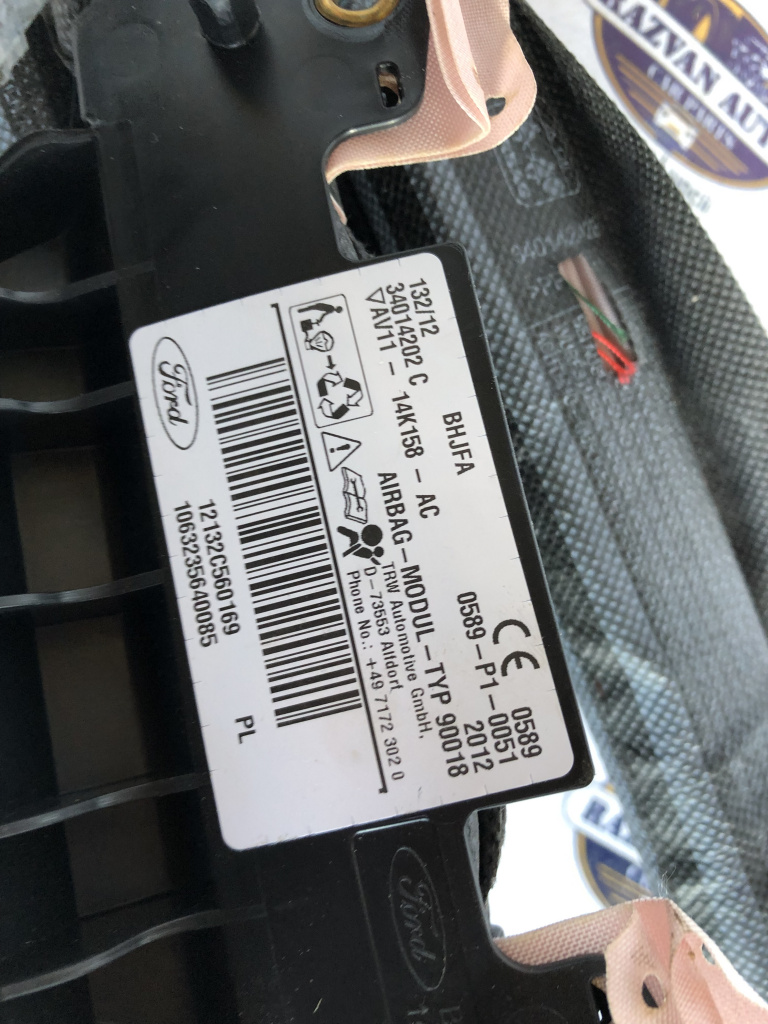 Airbag cortina stanga Ford B-MAX 2016, 34014202C