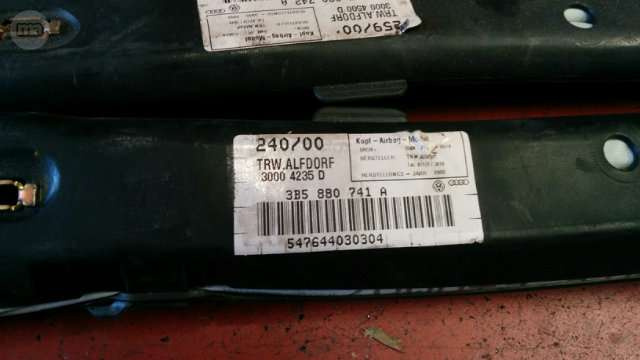 AIRBAG CORTINA VOLKSWAGEN PASSAT 3B5880742A / 3B5880741A3B5880742A / 3B5880741A