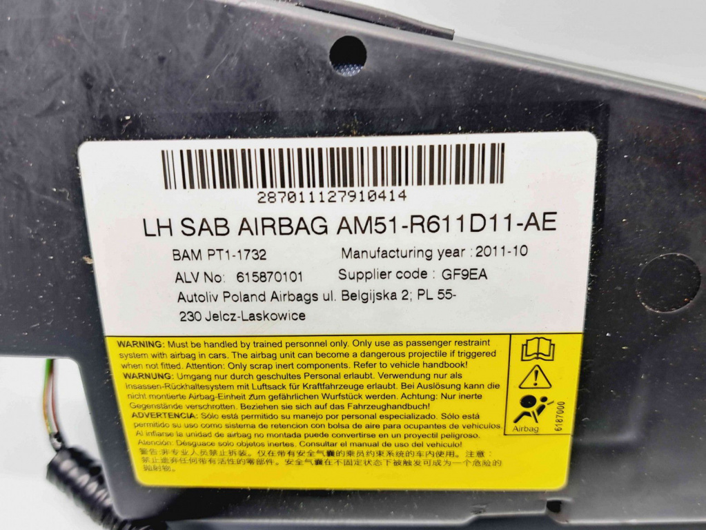 Airbag genunchi Ford Focus 3 (CB8) [Fabr 2011-2015] AM51-R611D11-AE