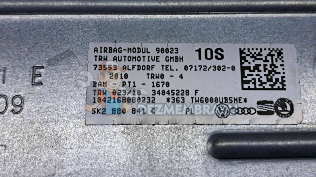 Airbag genunchi Volkswagen Golf 6 (5K1) [Fabr 2009-2013] 5K2880841C
