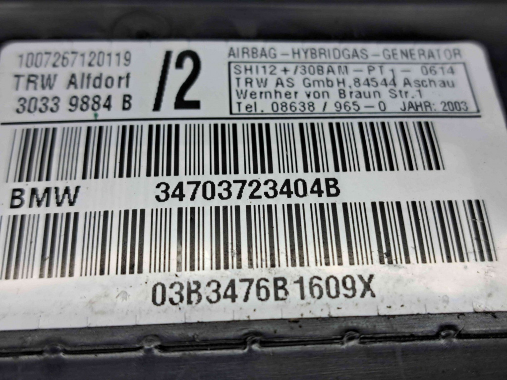 Airbag lateral dreapta Bmw 3 (E46) [Fabr 1998-2005] 34703723404B