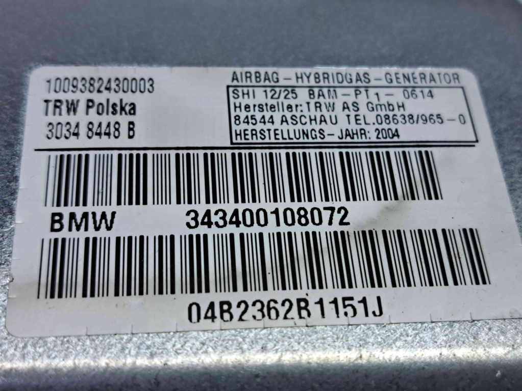 Airbag lateral dreapta Bmw X3 (E83) [Fabr 2003-2009] 303400108072