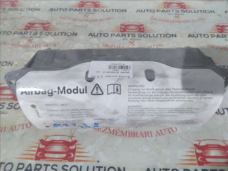 Airbag pasager 2.0 tdi SKODA OCTAVIA 2 an fabr. 2011