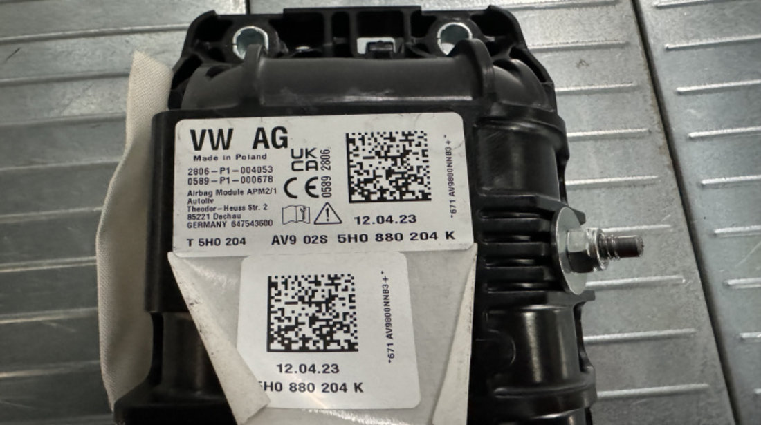 Airbag pasager 5H0880204K Volkswagen VW Golf 8 [2020 - 2024]