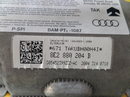 Airbag pasager Audi A4 8EC 1.9 tdi, cod 8E2880204B