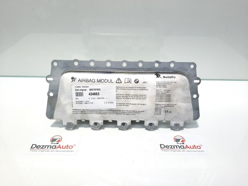 Airbag pasager, Bmw 5 (F10) [Fabr 2011-2016] 608739700C (id:434663)