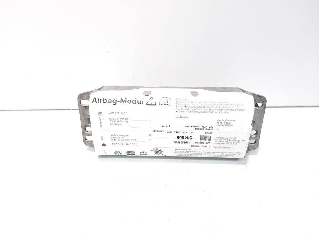 Airbag pasager, cod 1K0880204N, Skoda Octavia 2 Scout (1Z5) (idi:544869)