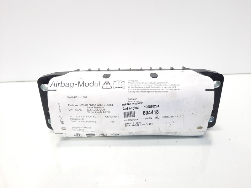Airbag pasager, cod 1Q0880204, Vw Tiguan (5N) (id:604418)