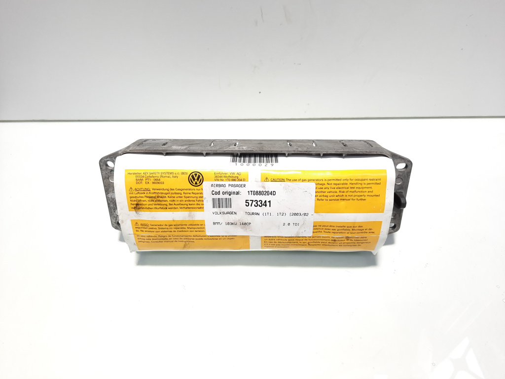 Airbag pasager, cod 1T0880204D, Vw Touran (1T1, 1T2) (id:573341)