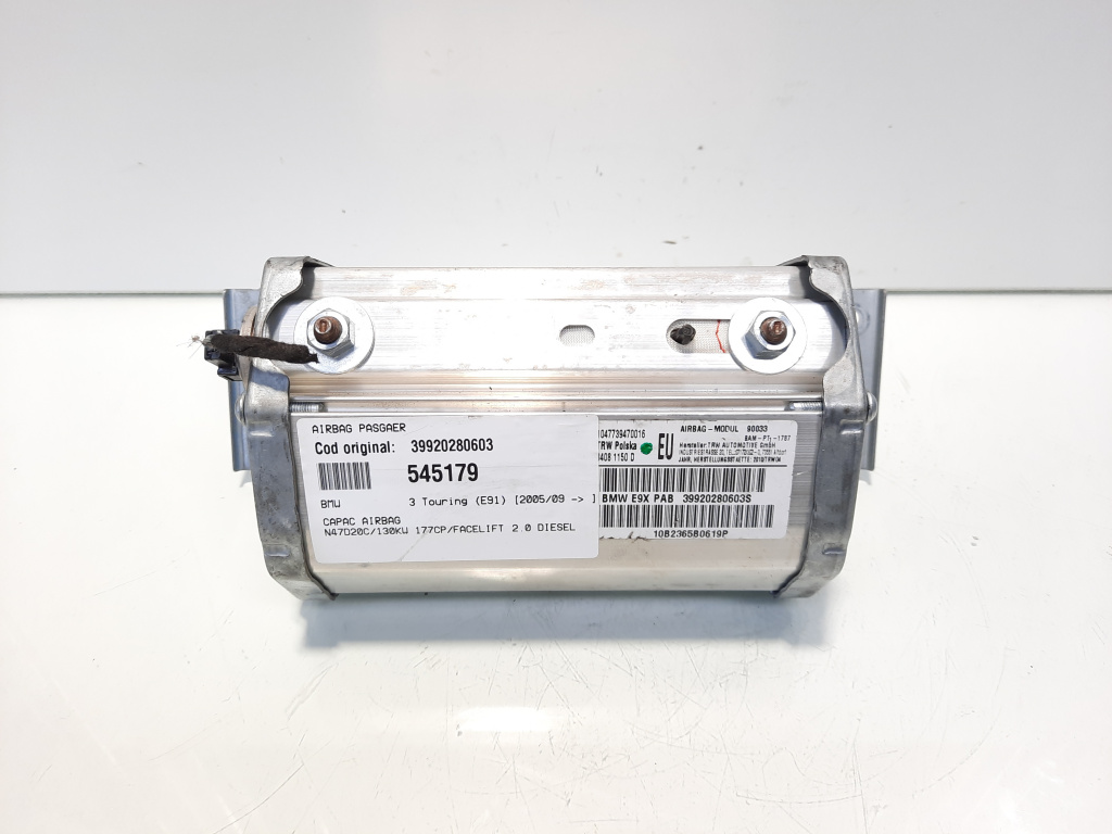 Airbag pasager, cod 39920280603, Bmw 3 (E90) (idi:545179)
