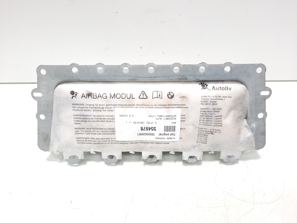 Airbag pasager, cod 39923039901, Bmw 5 (F10) (id:554978)