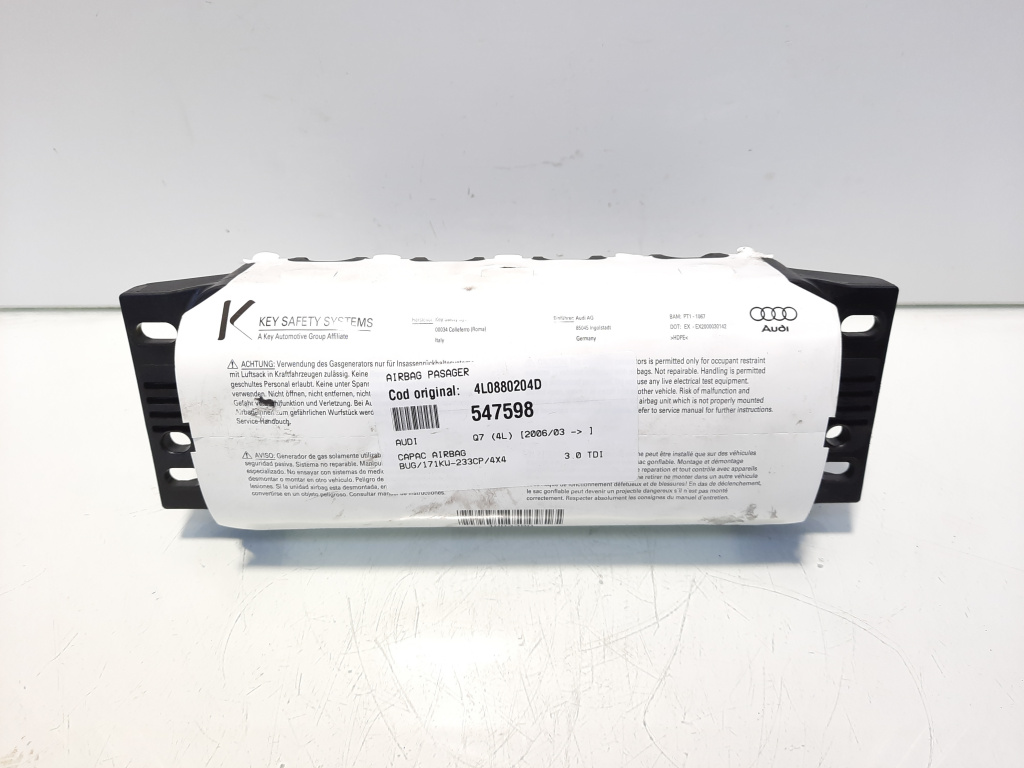 Airbag pasager, cod 4L0880204D, Audi Q7 (4LB) (id:547598)