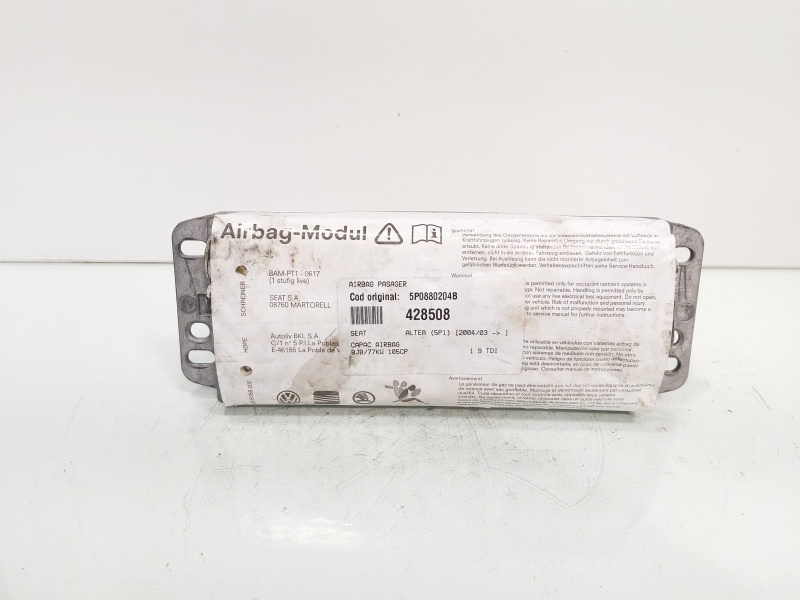 Airbag pasager, cod 5P0880204B, Seat Altea (5P1) (id:428508)