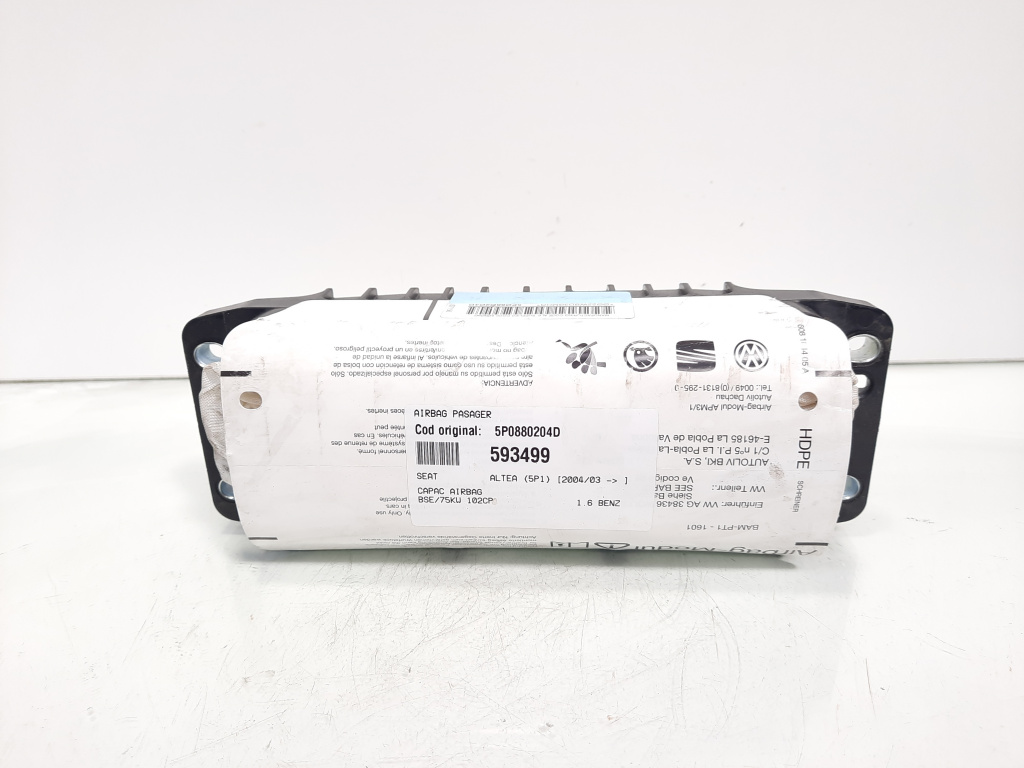 Airbag pasager, cod 5P0880204D, Seat Altea (5P1) (id:593499)