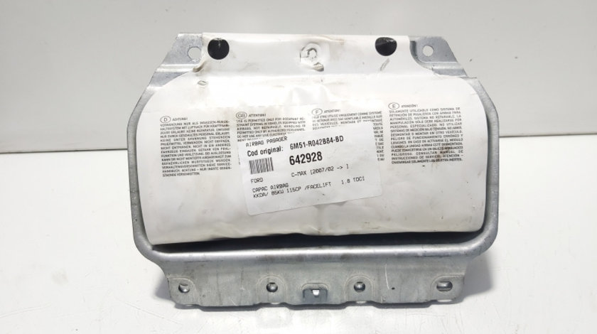 Airbag pasager, cod 6M51-R042B84-BD, Ford C-Max 1 (id:642928)
