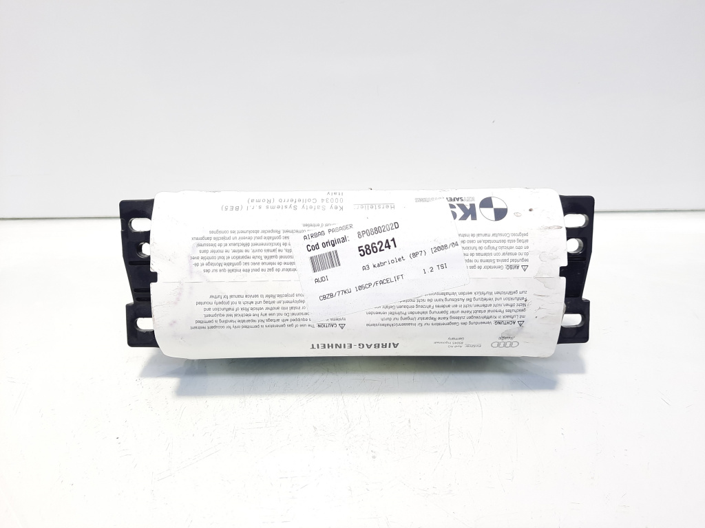 Airbag pasager, cod 8P0880202D, Audi A3 Cabriolet (8P7) (id:586241)