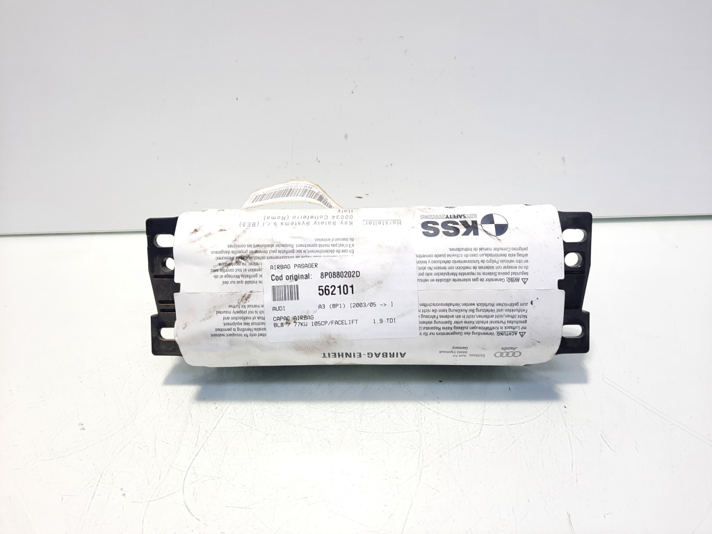 Airbag pasager, cod 8P0880202D, Audi A3 Sportback (8PA) (idi:562101)