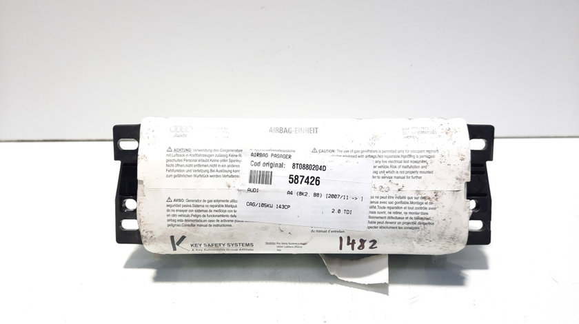 Airbag pasager, cod 8T0880204D, Audi A4 (8K2, B8) (id:587426)