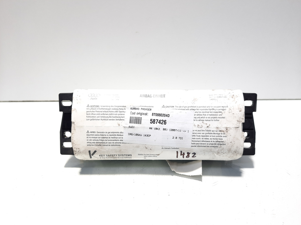 Airbag pasager, cod 8T0880204D, Audi A4 Allroad (8KH, B8) (idi:587426)