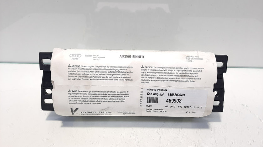 Airbag pasager, cod 8T0880204D, Audi A4 Avant (8K5, B8)